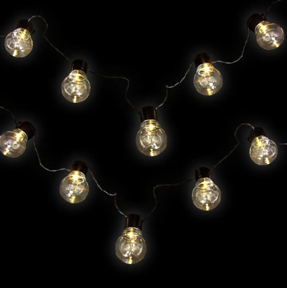 Led-Solar-Gluhlampenlichterkette 1,9M Warmweis