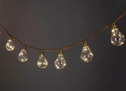 Led-Solar-Lichterkette Gluhbirnendesign Am Seil 4,4M Warmweis