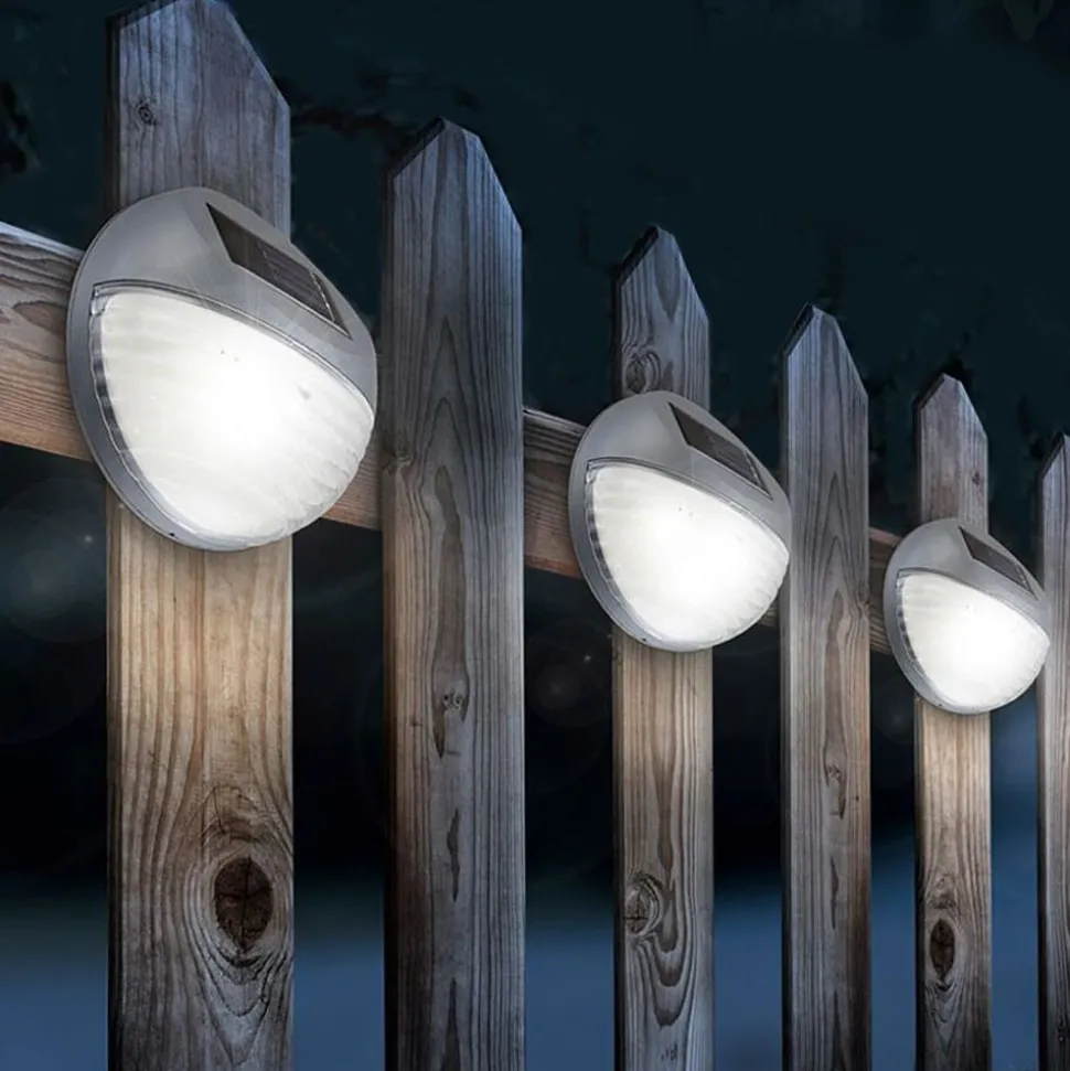 Led-Solar-Zaunlicht Kaltweis