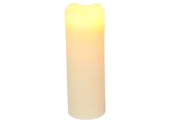 Led-Wachskerze Mit Timer 7X20Cm Elfenbein
