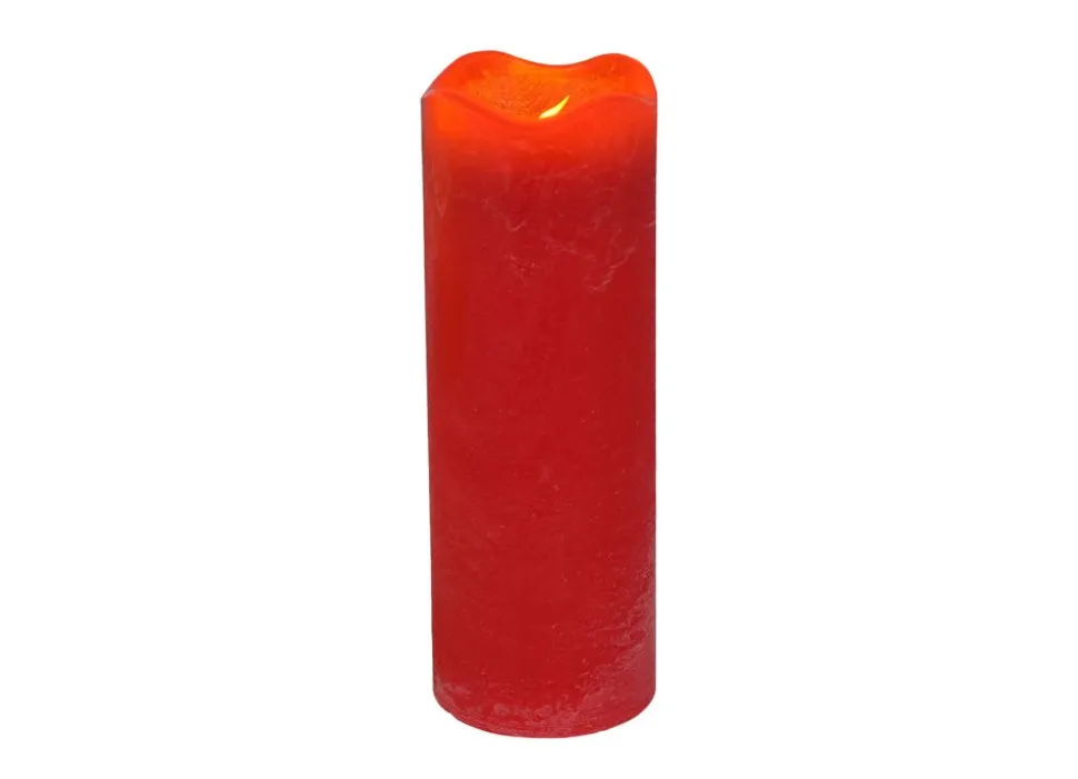 Led-Wachskerze Mit Timer 7X20Cm Rot