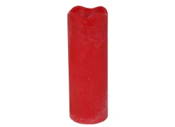 Led-Wachskerze Mit Timer 7X20Cm Rot