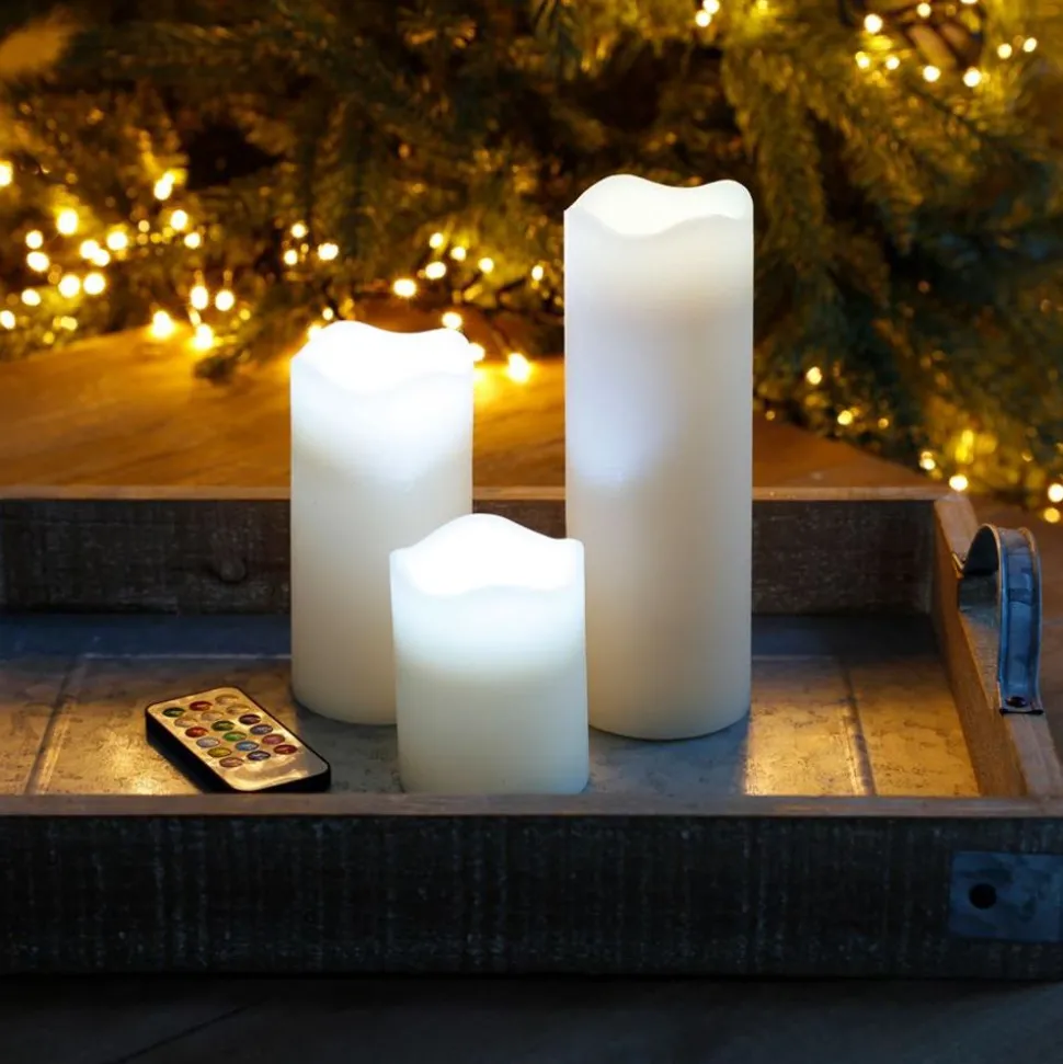 Led-Wachskerzen Mit Farbwechsler 3Er-Set