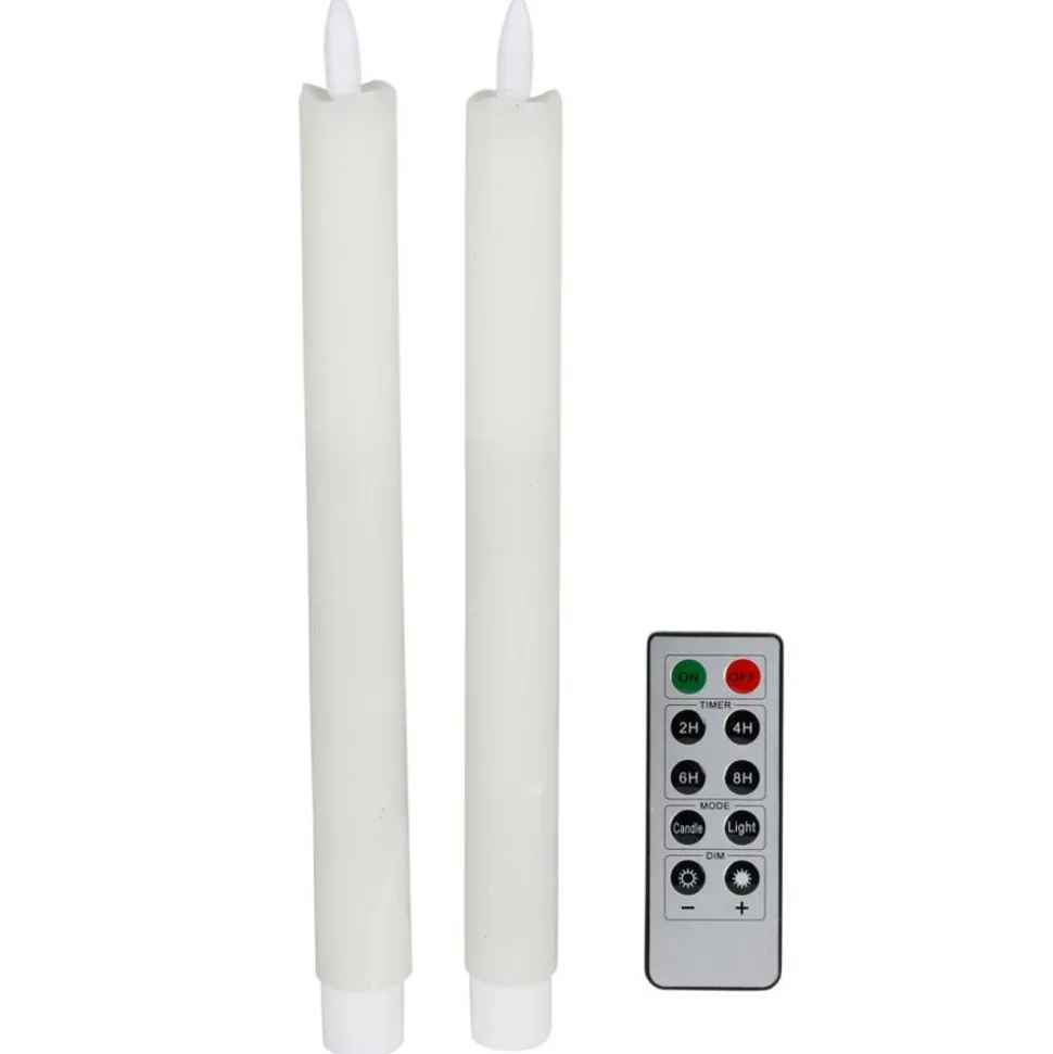 Led Wachs-Tischkerze Mit Timer Und Fernbedienung 2Er-Set