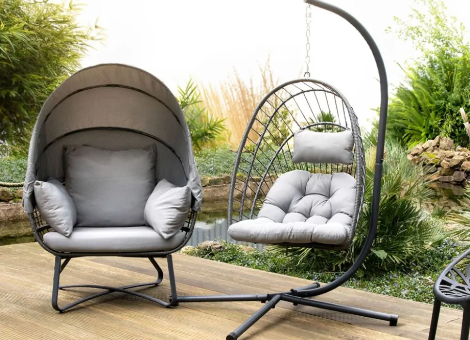 Lounge-Hängesessel Faltbar Anthrazit