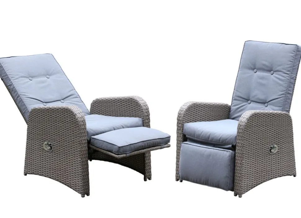 Loungesessel 61,5X107X70Cm 2Er-Set Anthrazit