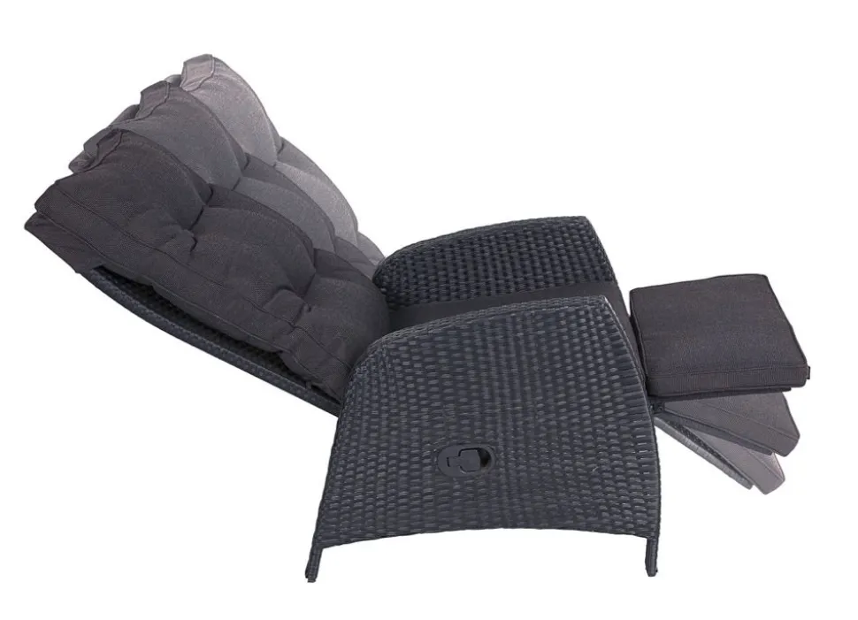 Loungesessel 61,5X107X70Cm 2Er-Set Anthrazit