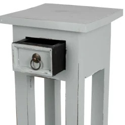 Mahagoni-Beistelltisch 25X66X24,5Cm Grau