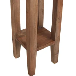 Mahagoni-Beistelltisch 25X66X25Cm Natur