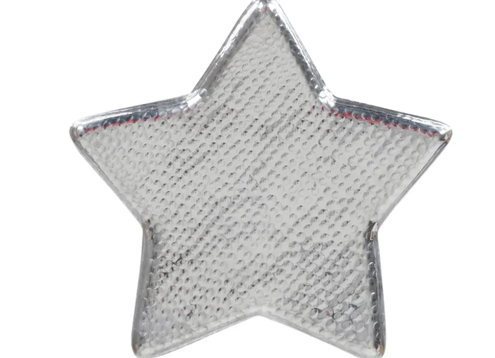 Metall-Dekotablett Stern 36Cm Silber