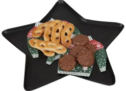 Metall-Dekotablett Stern 36Cm Schwarz