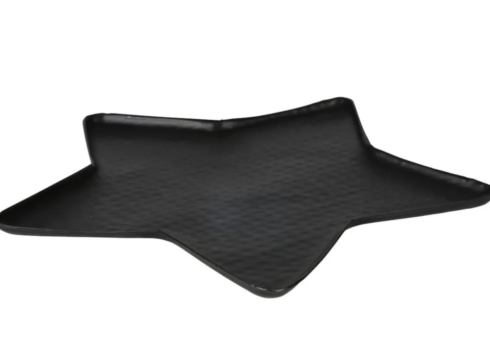 Metall-Dekotablett Stern 36Cm Schwarz
