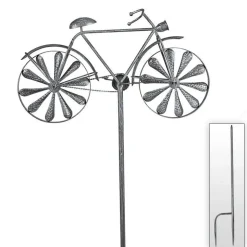 Metall-Gartenstab Fahrrad 160Cm Silbergrau