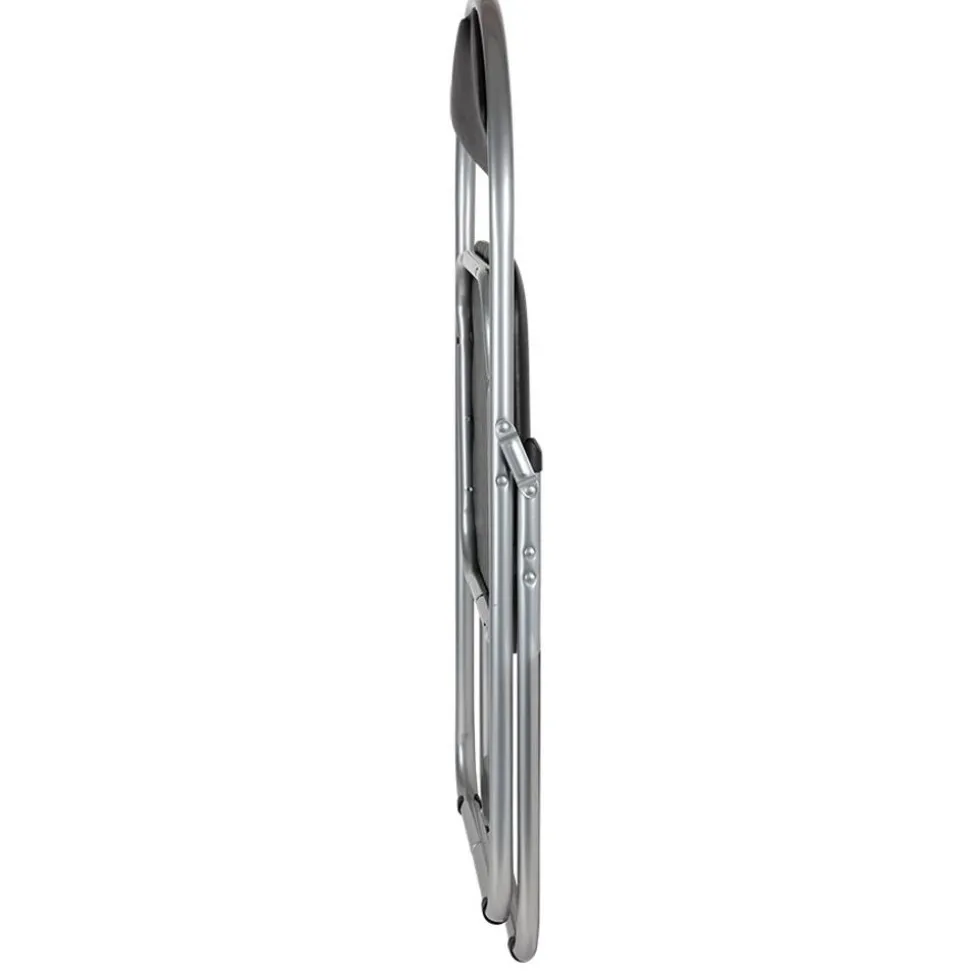 Metall-Klappstuhl Mit Kunststoffpolster Silber/Schwarz