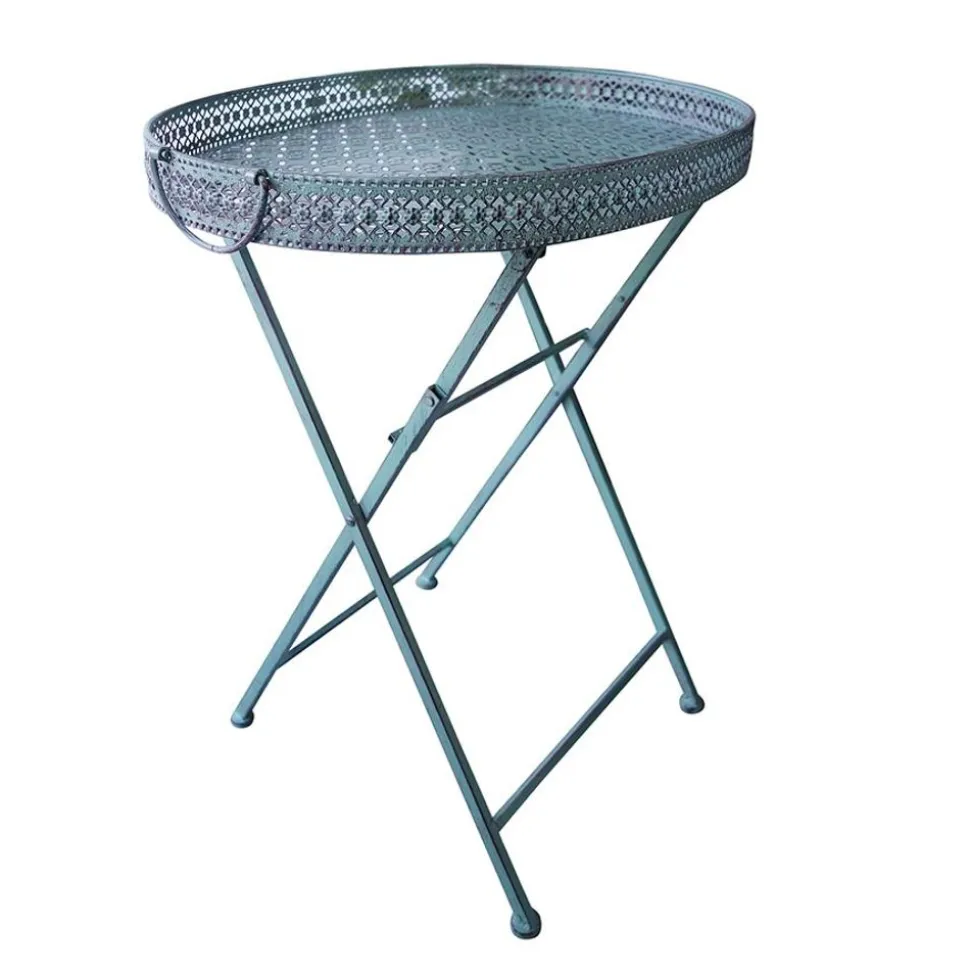 Metall-Tablett-Klapptisch Antik-Grun