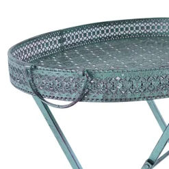 Metall-Tablett-Klapptisch Antik-Grun