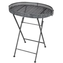 Metall-Tablett-Klapptisch Vintage-Grey