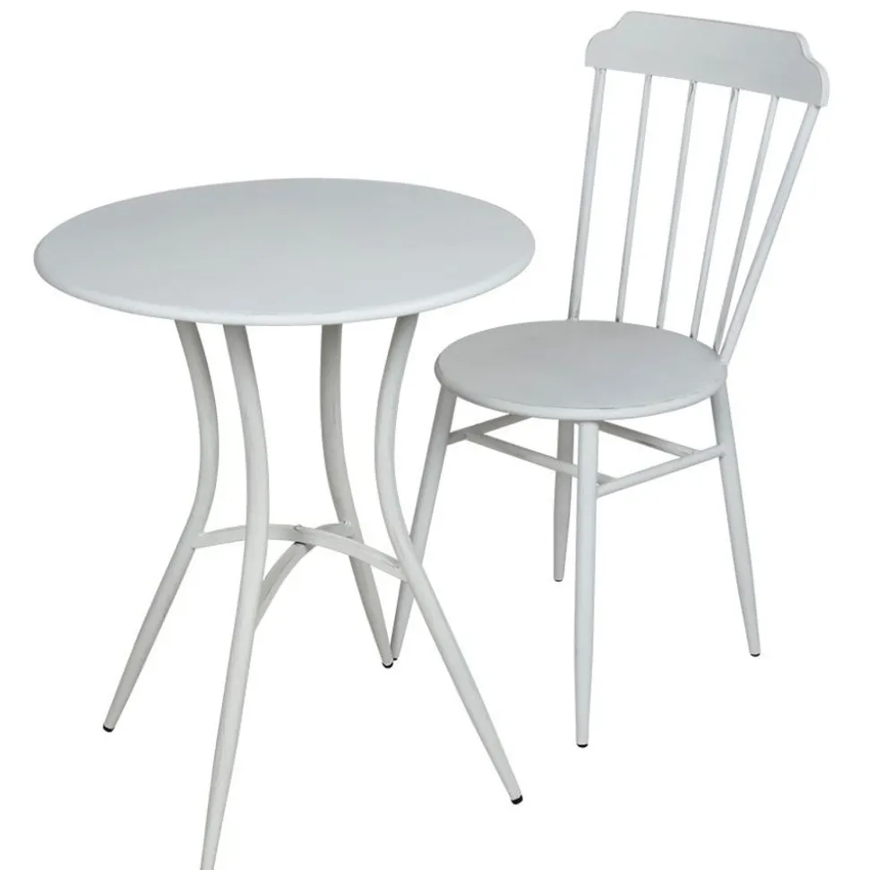 Metalltisch Scandi 59X72Cm Antik-Weis