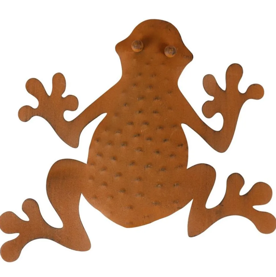 Metall-Wanddeko Frosch Rusty 32X30Cm Rostbraun