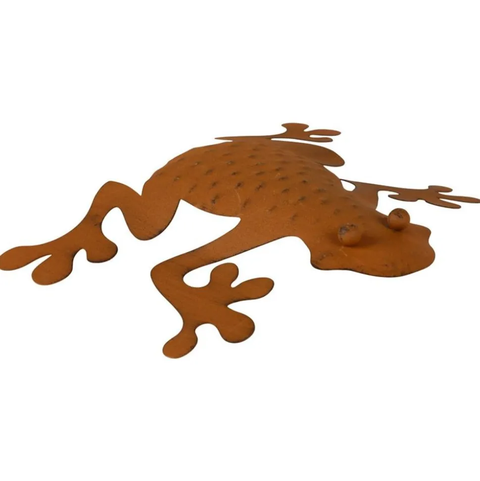 Metall-Wanddeko Frosch Rusty 23,5X23Cm Rostbraun