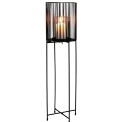 Metall-Windlicht Mit Glaseinsatz 73Cm
