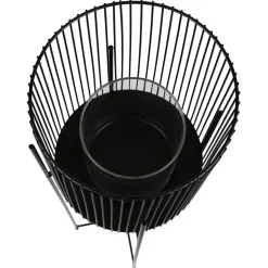 Metall-Windlicht Mit Glaseinsatz 73Cm