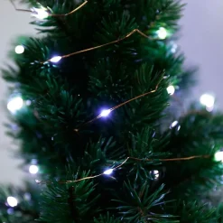 Mikro-Led-Drahtlichterkette Mit 40 Leds Und Timer 4,2M Kaltweis