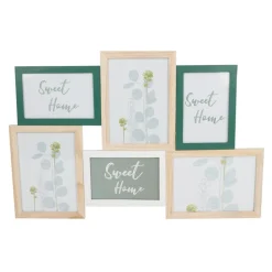 Multishot-Fotorahmen Blumenprint Aus Holz