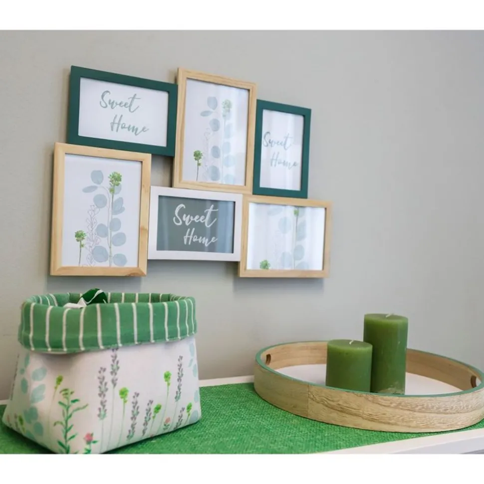 Multishot-Fotorahmen Blumenprint Aus Holz