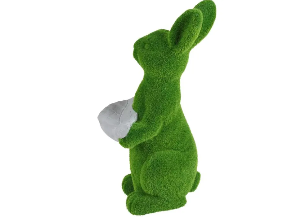 Osterhase In Gras-Optik Mit Deko-Blatt