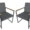 Outdoor-Loungesessel Aus Metall Mit Textilbespannung 2Er-Set