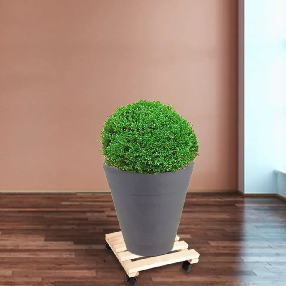Pflanzenroller Aus Buchenholz 30X30Cm