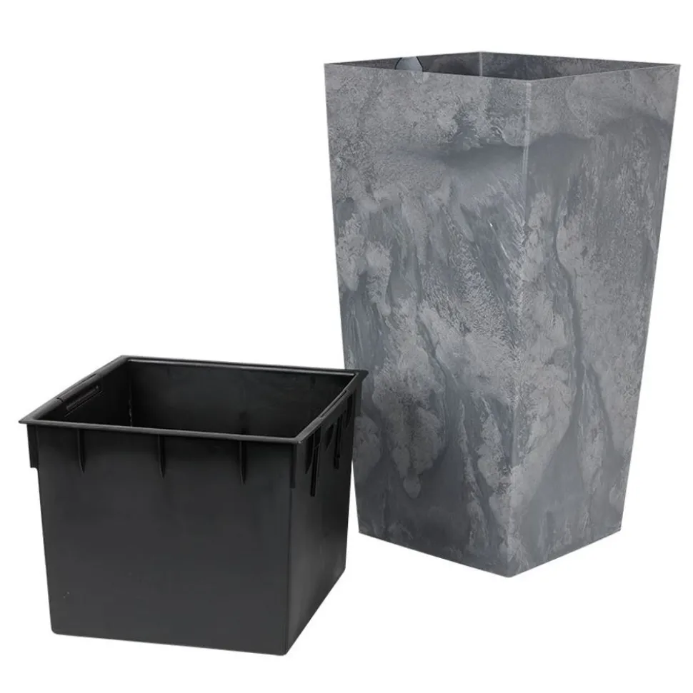 Pflanzkübel Mit Einsatz Urbi Square Effect 32,5X62X32,5Cm Marengo-Grau