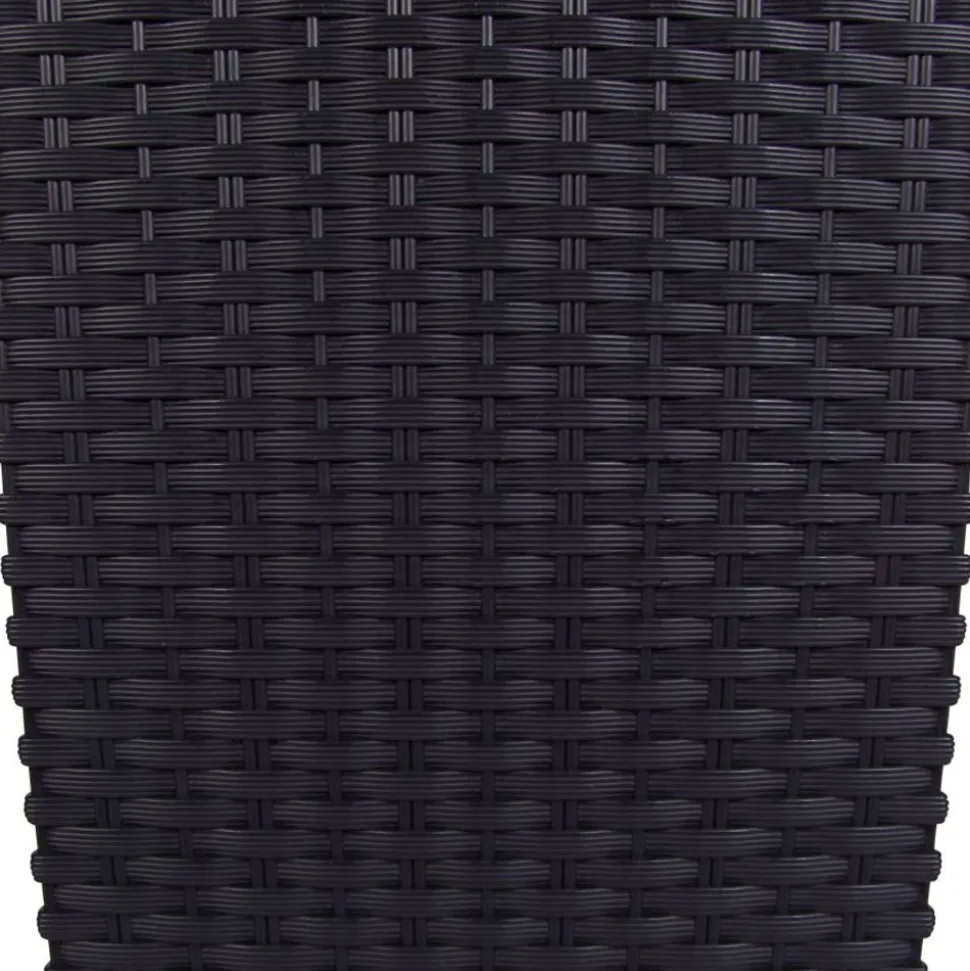 Polyrattan-Pflanztopf Mit Einsatz 22X42X22Cm Anthrazit
