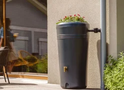 4Rain Azura 2In1 Regenspeicher 230L Mit Pflanzschale Graphitgrau