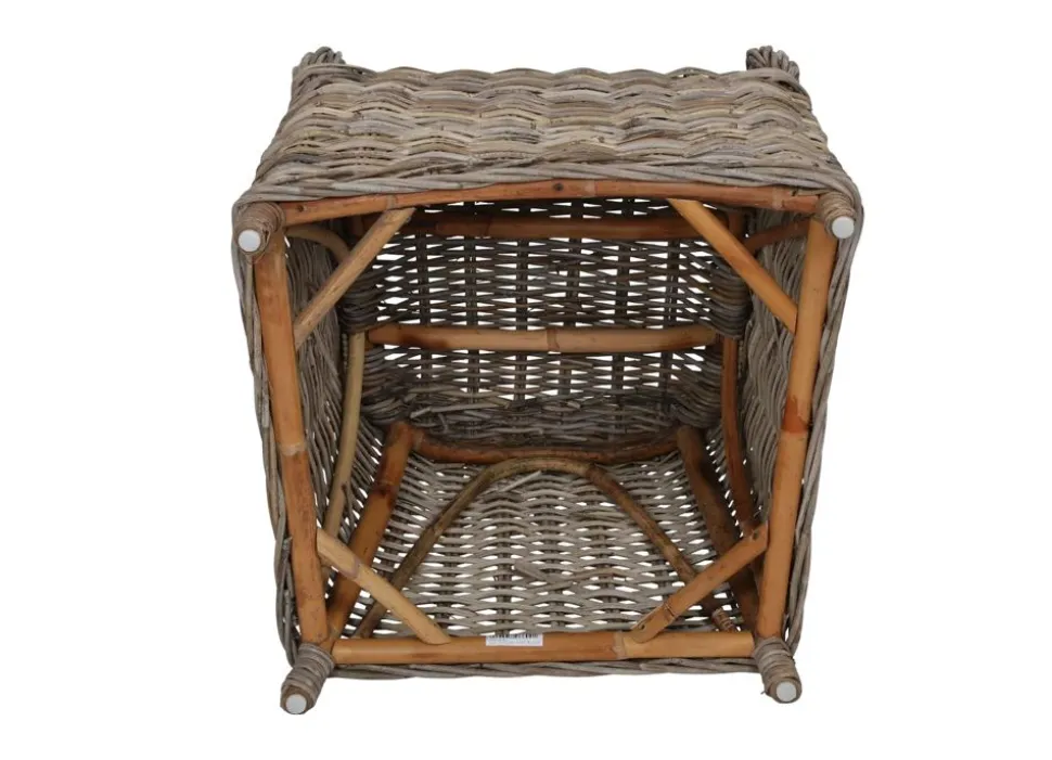 Rattansessel Athena Mit Sitzkissen 4Er-Set Natural-Grey
