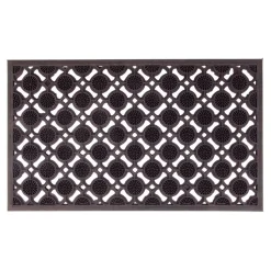 Relief Gummi-Fusmatte 73X44Cm Schwarz