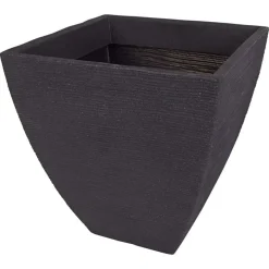 Rillentopf Quadratisch 39X39X42Cm Anthrazit