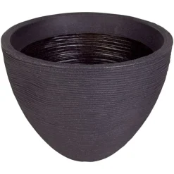Rillentopf Rund 31Cm Anthrazit