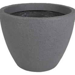 Runder Pflanztopf Stone 39X31Cm Grau