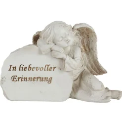 Schlafender Engel Mit Grabstein In Liebevoller Erinnerung