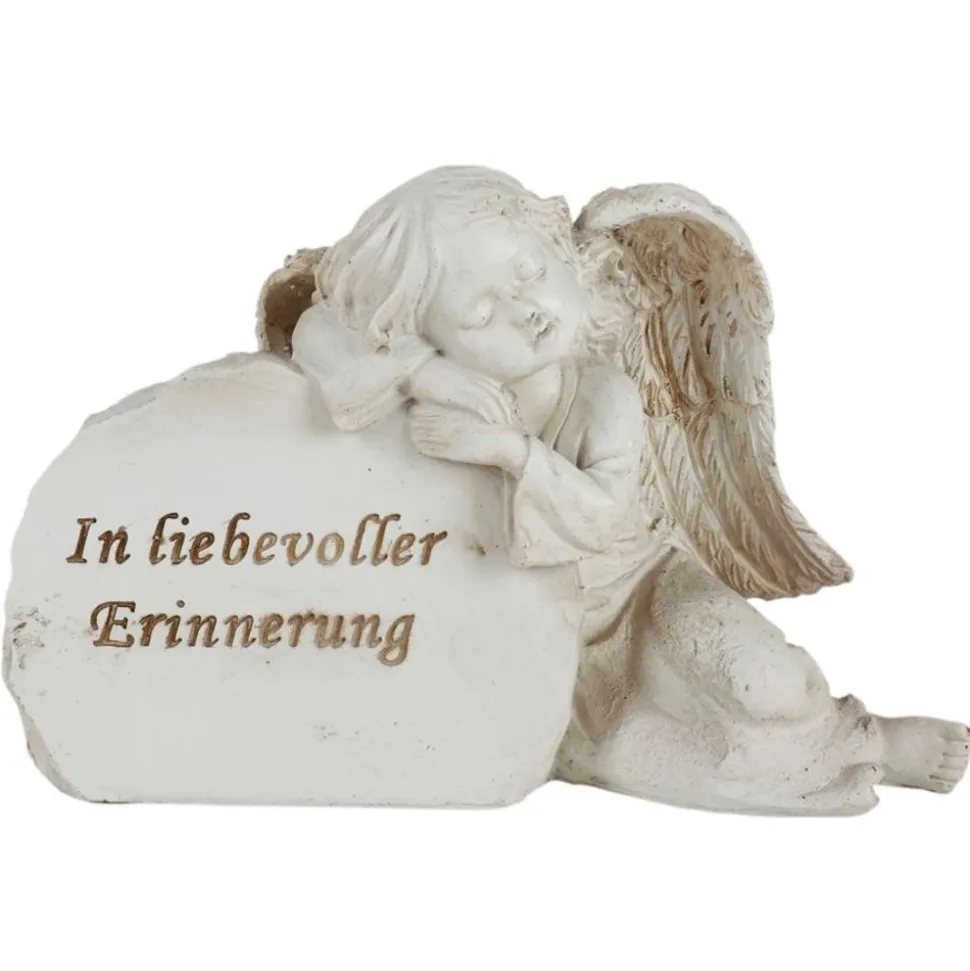 Schlafender Engel Mit Grabstein In Liebevoller Erinnerung