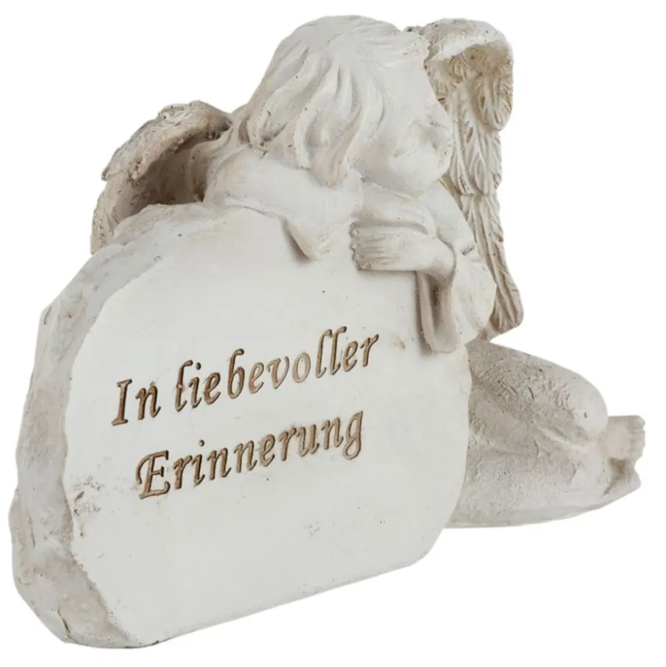 Schlafender Engel Mit Grabstein In Liebevoller Erinnerung