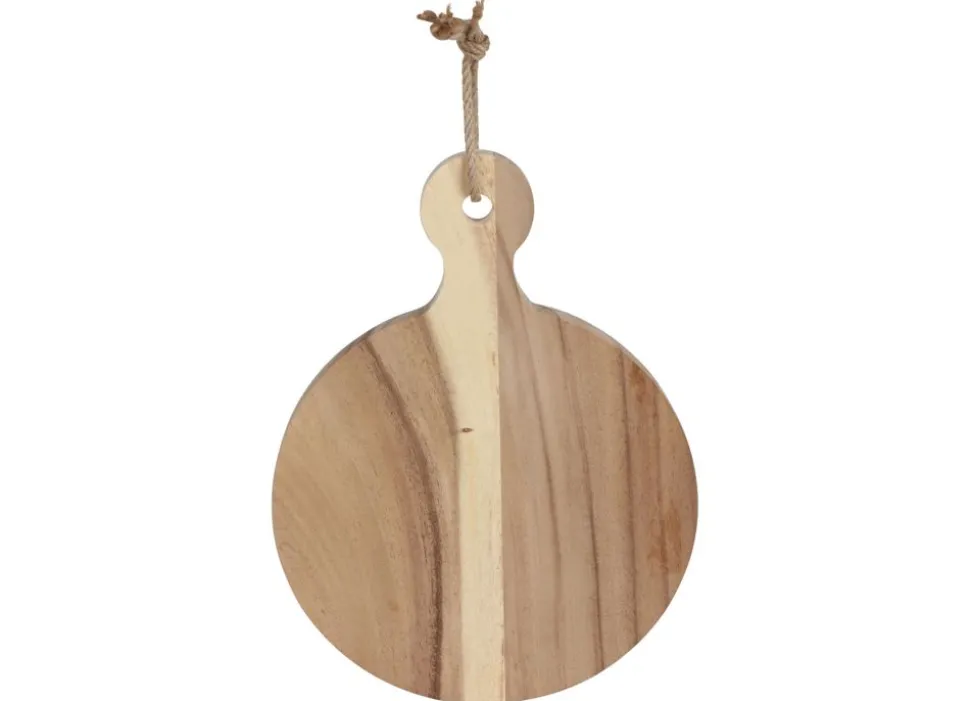 Schneid- Und Servierbrett Aus Akazienholz Mit Griff 28Cm