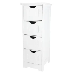 Schrank Maine Mit 4 Schubladen 30X81,5X30Cm Weis