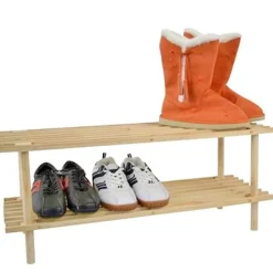 Schuhregal Aus Holz 74X26X29,5Cm