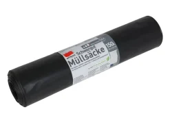 Schwergut Mullsacke 150 Liter 10 Stuck Auf Rolle Schwarz