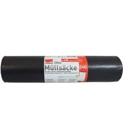 Schwerlast-Mullsacke 240 Liter Schwarz