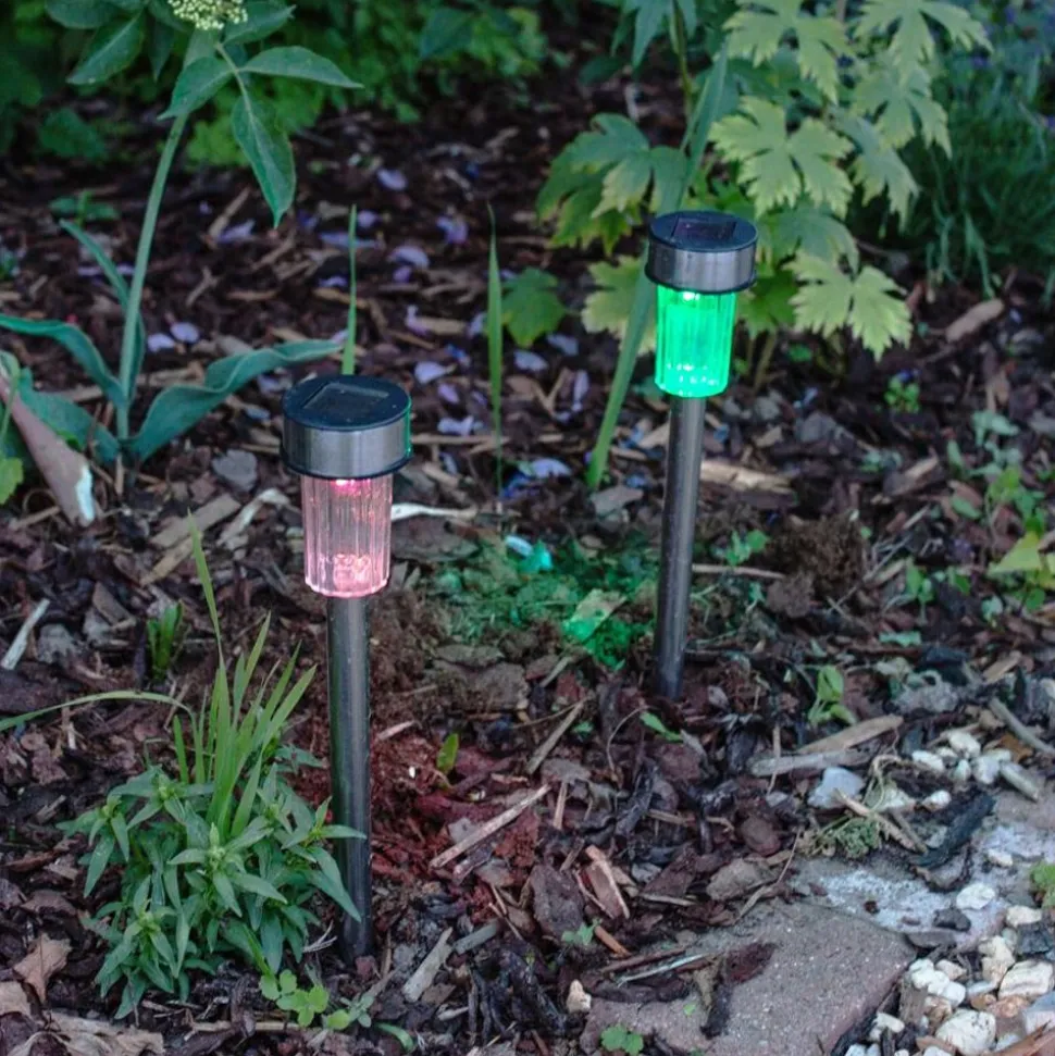 Solar-Gartenleuchten Mit Farbwechsler 10Er-Set