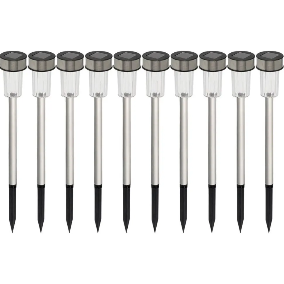 Solar-Gartenleuchten Mit Farbwechsler 10Er-Set